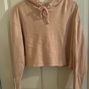 Pink cropped hoodie